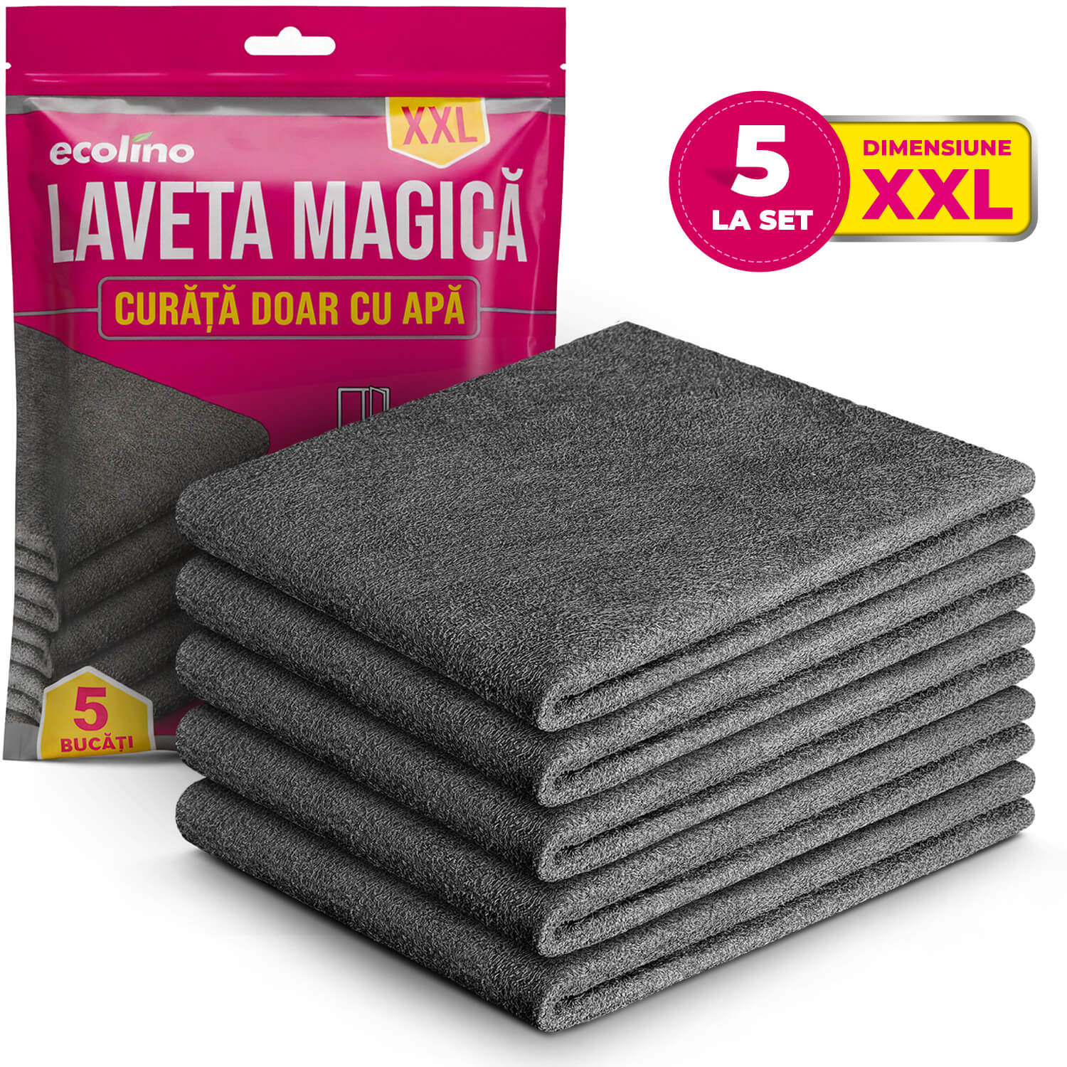 Laveta Magică din Microfibră (Set de 5 Bucăți) - Image 8